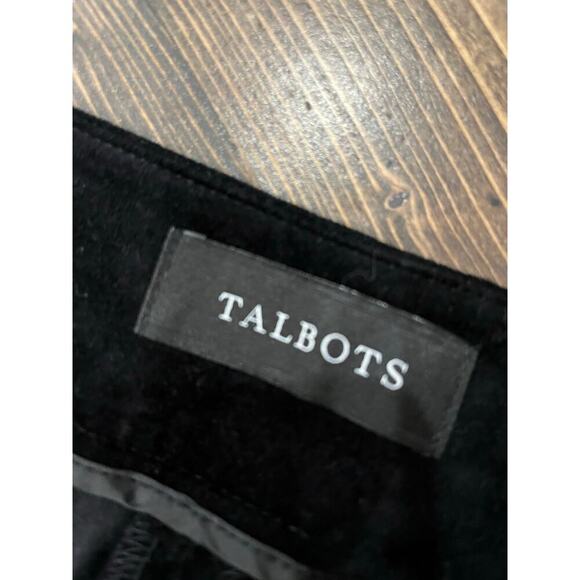 Talbots Black Velvet Chathom Ankle Career Office Academia Pant Women 14 Business - Picture 2 of 10